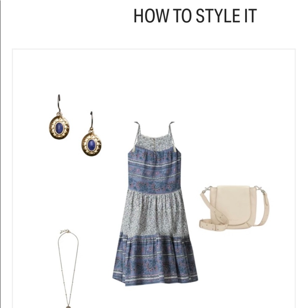 Lucky brand Mixed print tie sleeve tiered dress - Picture 10 of 13